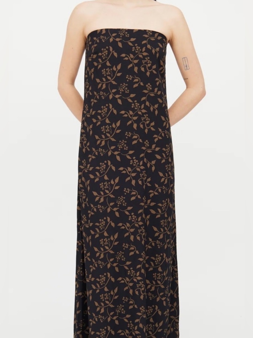 Reformation black and brown maxi dress